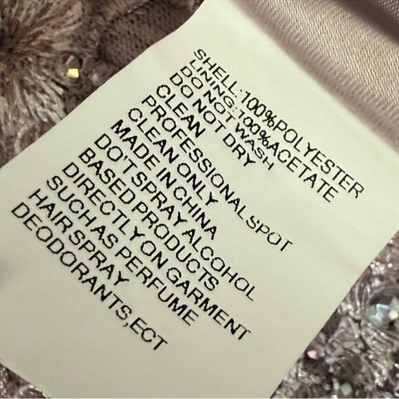 Mac Duggal High Neck Mesh Long Sleeve Embellished A Line Gown 20478 Womens Sz 14 - Picture 9 of 10